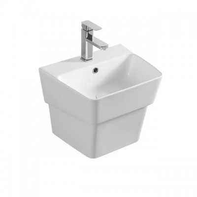 6600 White color square wall hung lavabo art countertop modern wash hand basin sinks