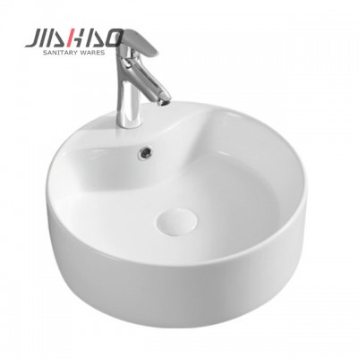 Solid surface sink bathroom ceramic round hair wash basin