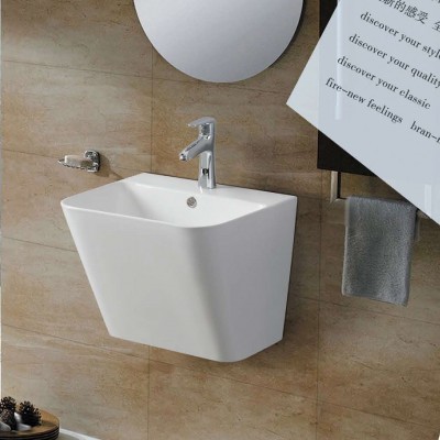 7200 Porcelain Ceramic Wash Sinks Bathroom Wall Hung Basin